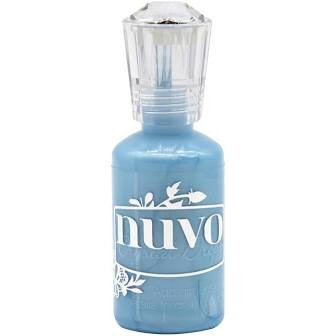 Nuvo metallic blauwe ijskristaldruppels